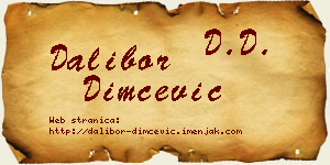 Dalibor Dimčević vizit kartica